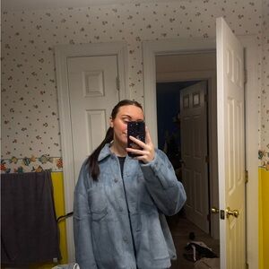 free people blue jacket